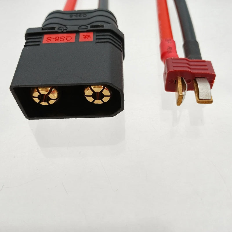 QS8 Anti-Spark Male to Deans T plug male cable 12AWG 5CM Charger Adapter RC FPV