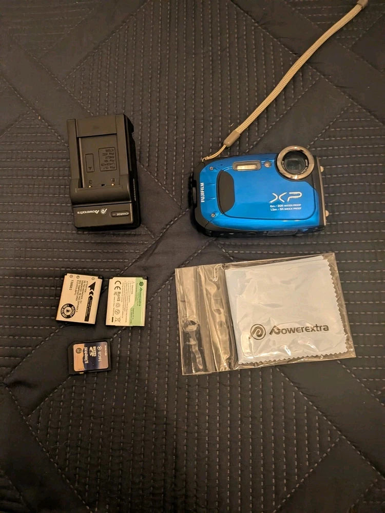 Fujifilm XP 65 Digital Camera 16mp Waterproof 20'-Shock Proof 5' Blue-Tested