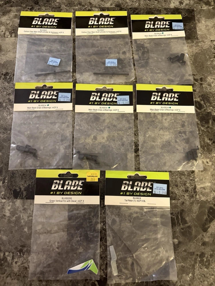 (B3-10) Eflite / Blade Helicopter RC Parts Lot Of 8 mCP X BL