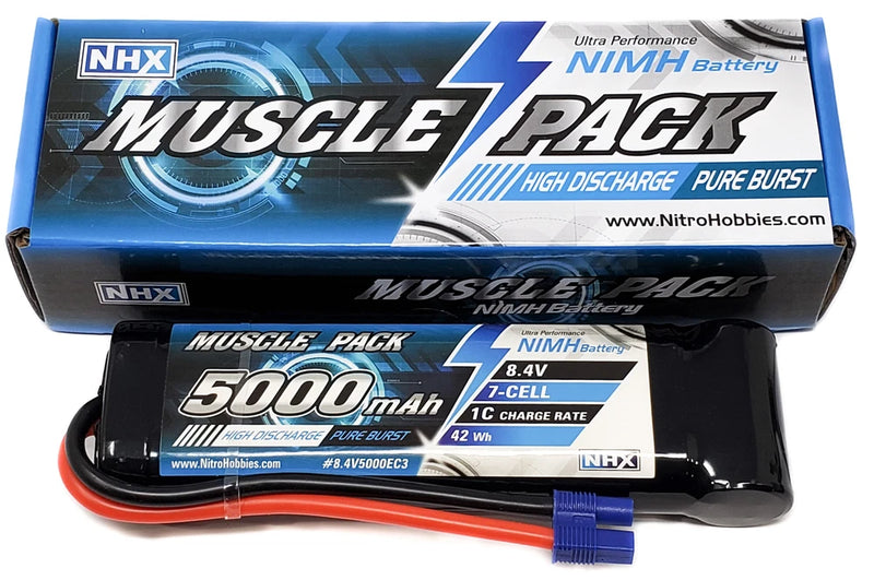 NHX Muscle Pack 8.4V 5000mAh 7-cell NiMH battery with EC3 connector
