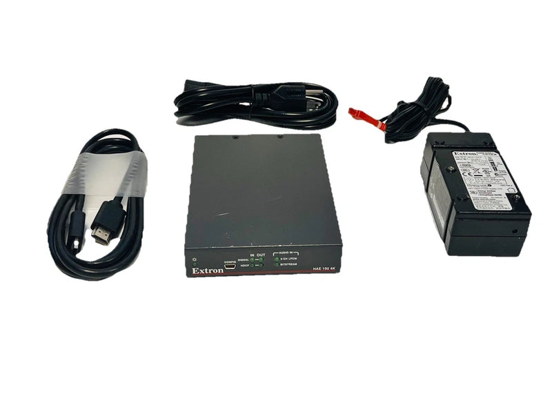 Extron HAE 100 4K HDMI Audio De-Embedder 60-1542-01 w/ OEM Power Supply & Cord