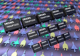 CMOS 2-input logic gate ICs in black SOIC chips, labeled 7AUP1G