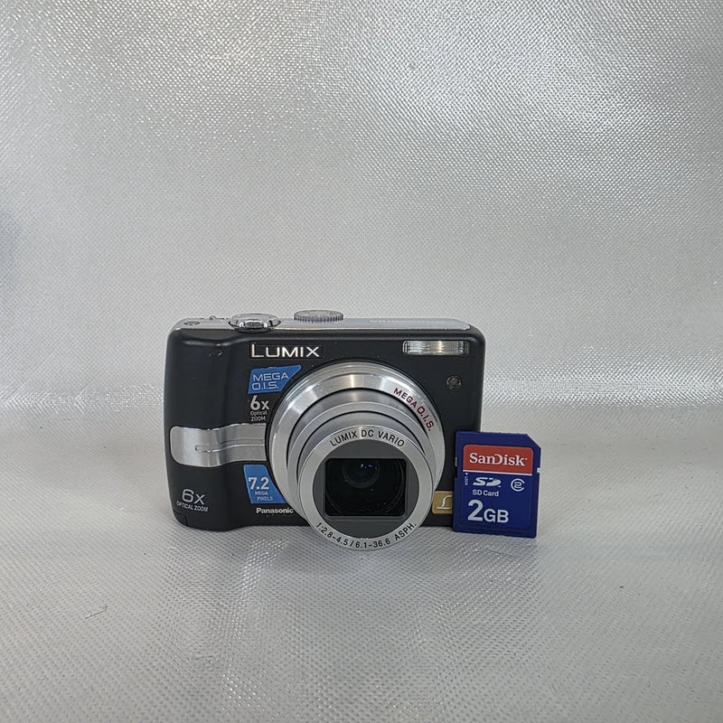 Panasonic Lumix DMC-LZ7 Black 7.2MP Camera w/ 2GB SD Memory - Tested & Working