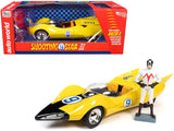 AutoWorld 1:18 SPEED RACER Shooting Star 9 & Racer X Figure Model Yellow AWSS125