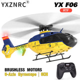 YXZNRC RC Helicopter F06 EC135 2.4G 6CH 6 Axis Gyro Flybarless 1:36 RC Plane RTF