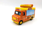 Cute Pizza Food Truck Music and Light Metal Diecast Car Model Gifts Toy 1/36