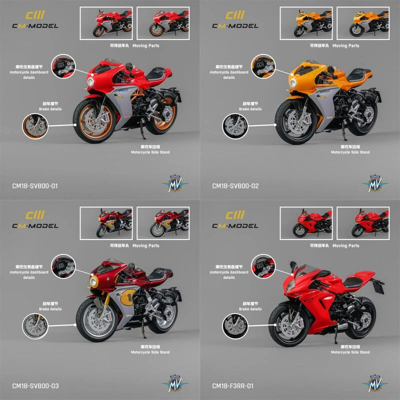 CM MODEl 1:18 MV Agusta Superveloce/F3Rosso Diecast Model Car