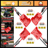 4-Pack Power Wheels Battery Adapter for Milwaukee M18 - DIY RC Car Converter, 12 Converter