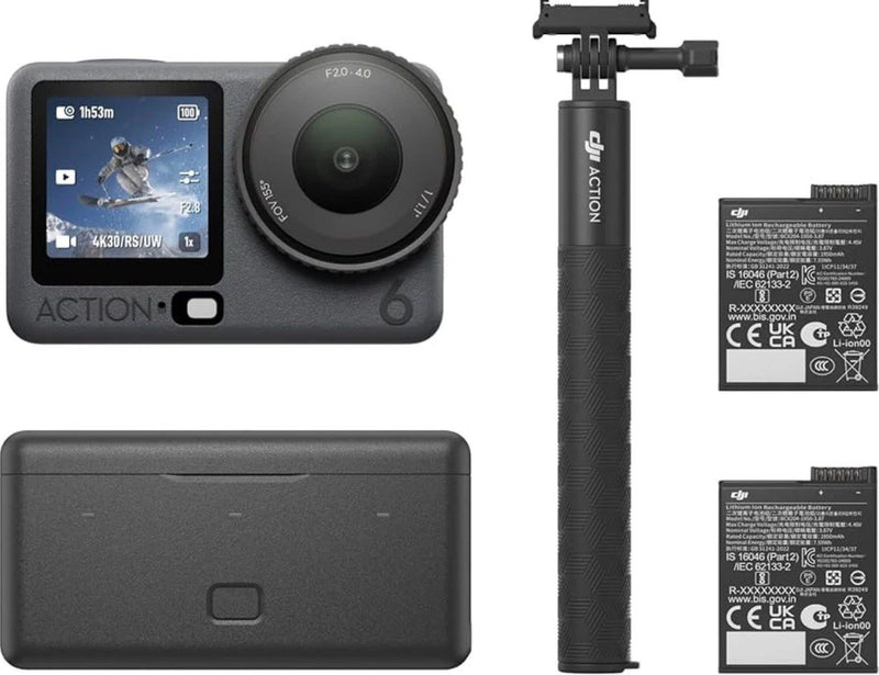 DJI Osmo Action 6 Enhanced Combo (4K OLED Variable Aperture Action Camera) Adven