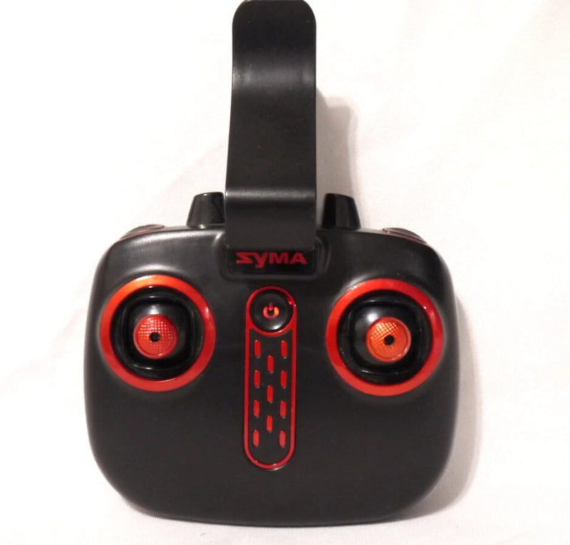 Syma RC drone remote controller with phone holder, black with orange control dials