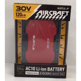 Burtle Bartle Air Craft 2026 Model 30V Lithium Ion Battery Metallic Red Ac10 96F Battery