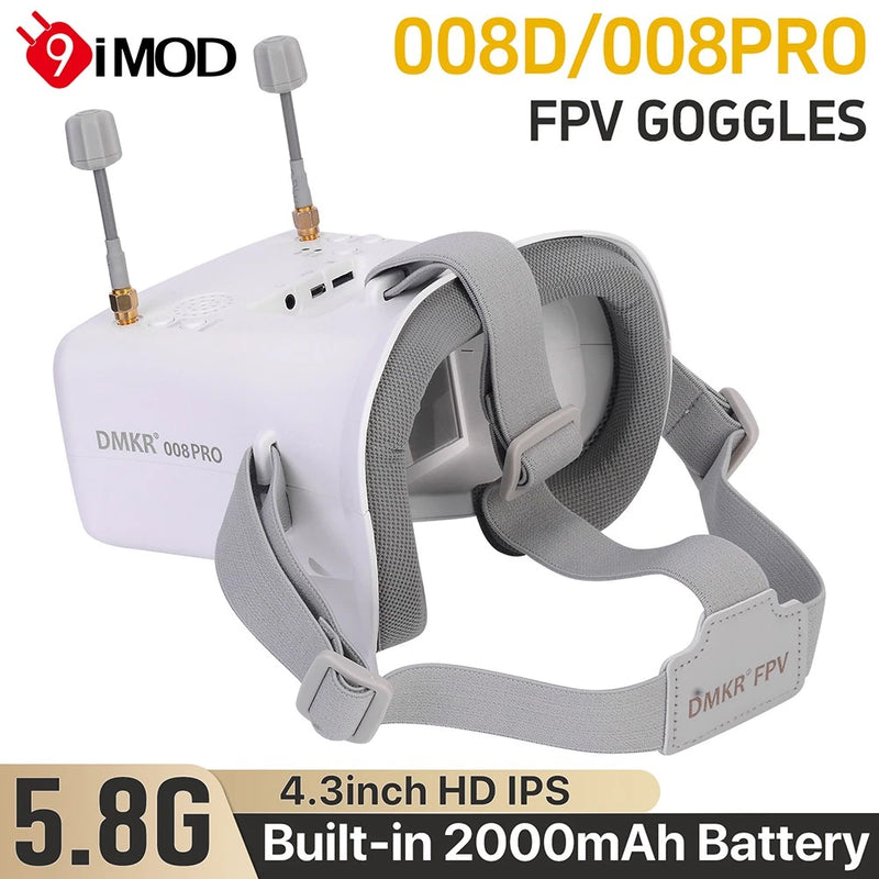 5.8G VR Goggles 008D/008PRO FPV Goggles 40CH 4.3inch With DVR For Racing Drone