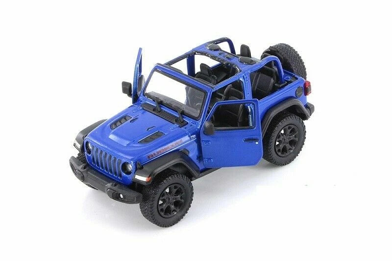 5" Kinsmart Jeep Wrangler Rubicon No Hard Top Diecast Model Toy Car 1:34 Blue