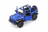 5" Kinsmart Jeep Wrangler Rubicon No Hard Top Diecast Model Toy Car 1:34 Blue