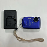 FUJIFILM Finepix Z33WP Blue 10.0MP Waterproof Digital Camera NOT WORKING BATTERY