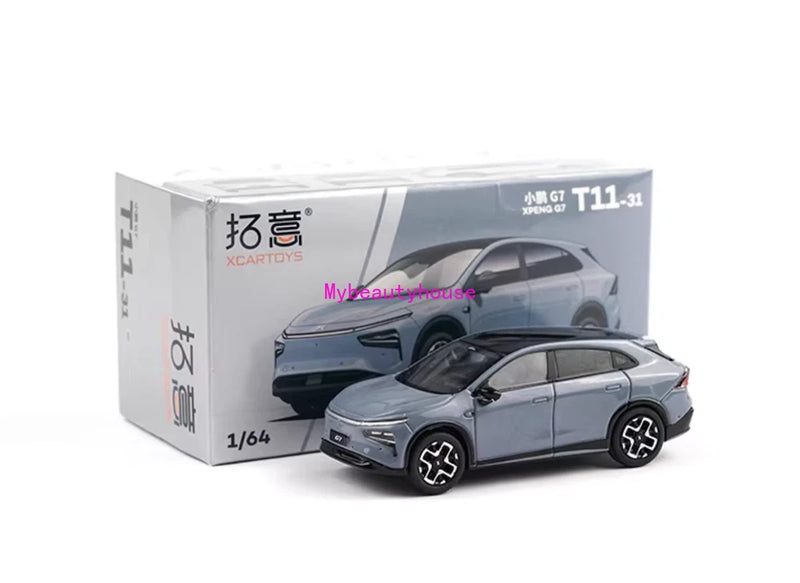 XCARTOYS 1:64 Gray Xpeng G7 EV SUV Sports Model Diecast Metal Car