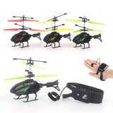 Mini RC Infrared Induction Aircraft 2CH Gyro Helicopter RC Drone With LED Light