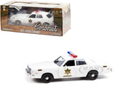 1975 DODGE CORONET "HAZARD COUNTY SHERIFF" WHITE 1/24 MODEL BY GREENLIGHT 84104