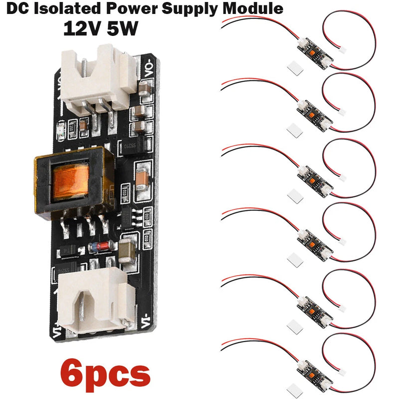 6 X DC-DC DC Isolated Power Supply Module Wide Voltage Input 5-36V Output 12V 5W