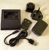 Drone battery charger cable kit with USB plug, power adapter plugs