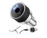 30V Car Adapter Converter with Digital Voltage Display for Starlink Mini
