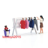 1/87 wash clothes rack Women Scene Prop Miniature HO scale Figure Doll Model