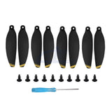 8pcs Low-Noise Propellers Blades RC Drone Props Black & Gold For DJI Mini SE