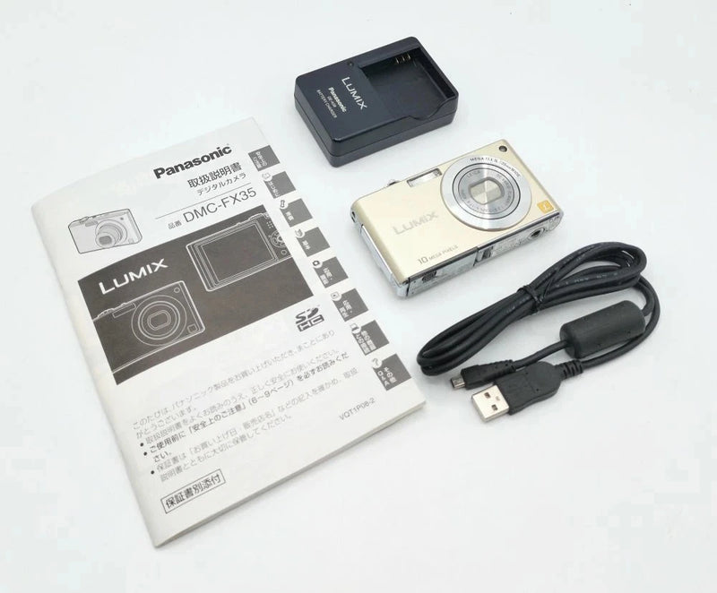 Panasonic Lumix FX35 Digital Camera Gold Compact Used Working From Japan