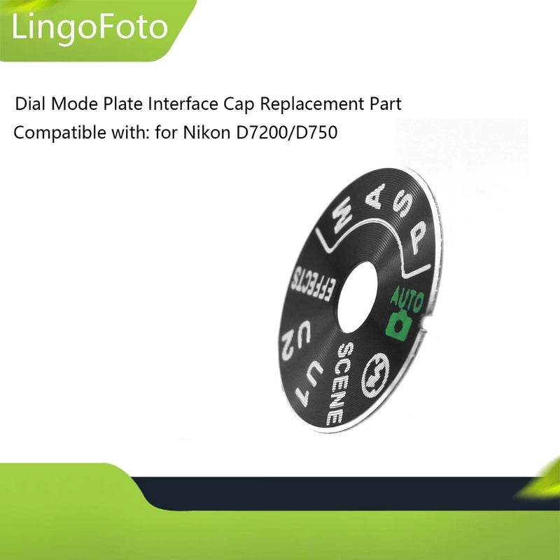 Black dial mode plate interface cap replacement part with circular button markings
