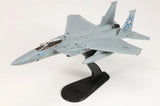 Hobby Master F-15A Eagle model on black stand, light gray