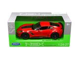 2017 Chevrolet Corvette Z06 Red 1:24 Diecast Model Car - Welly - 24085RD
