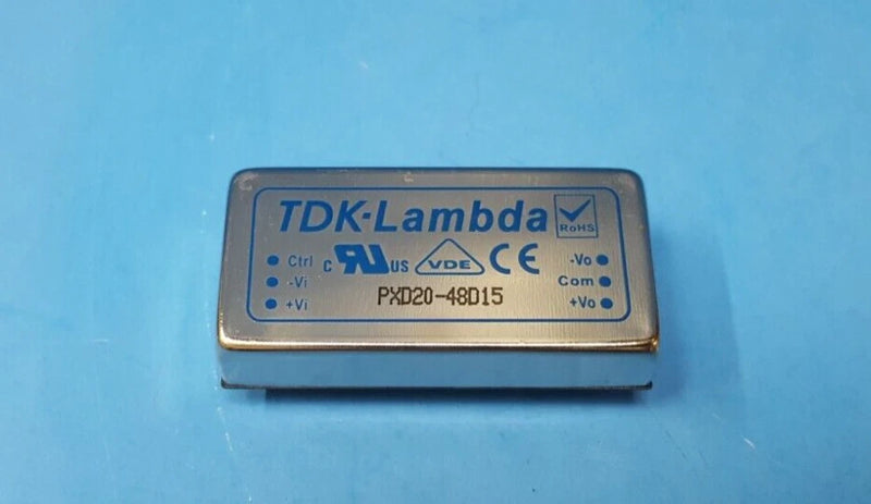 TDK-Lambda DC-DC converter module with front label and PXD20-48D15 marking
