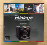 Minieye Mini DV sports camera spy cam box with front product photo and Full HD label