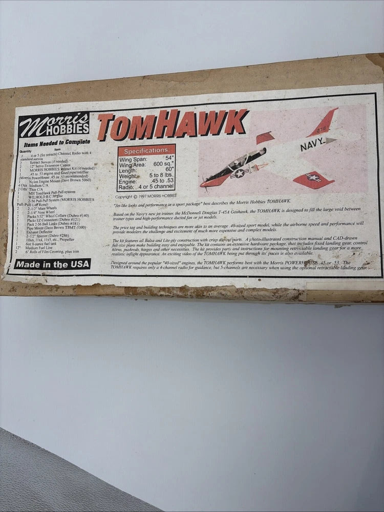 Morris Hobbies Tomahawk 54?? NEW Open Box