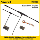 2.4GHz/915MHz ELRS Nano ExpressLRS Receiver w/ T Antenna for RC FPV Racing Drone