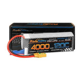 22.8V 4000mAh 120C LiPo battery with XT90 connector, blue/gray case and red/black leads