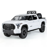 1/24 Tundra Model Car Metal Diecast Toy Cars Toys for Boys Kids Gifts White Battery
