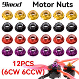 12pcs M5 4.5mm Nuts CW CCW Self-Locking Lock Nuts for RC FPV Racing Drone Motor