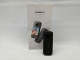 INSTA360 X3 used action camera, black body with front lens