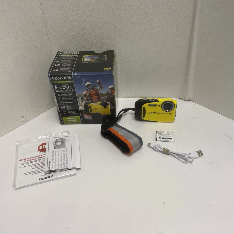 Fujifilm FinePix XP80 Yellow Waterproof Digital Camera WiFi 5x Zoom Tested