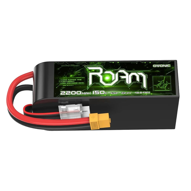 OVONIC 6S Lipo Battery 2200mAh 22.2V 150C XT60 Plug RC Truck Truggy Bug Battery