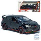 1:32 Honda Civic Type R Car Model Diecast Toy Vehicle Collection Kids Gift Black Battery