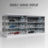 1:64 Diorama Garage Model LED Lighting Diecast Model Car Display Case Gift US
