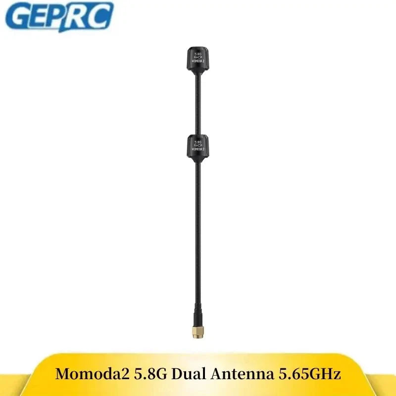 GEPRC Momoda2 5.8G dual FPV antenna with black cable and SMA connector