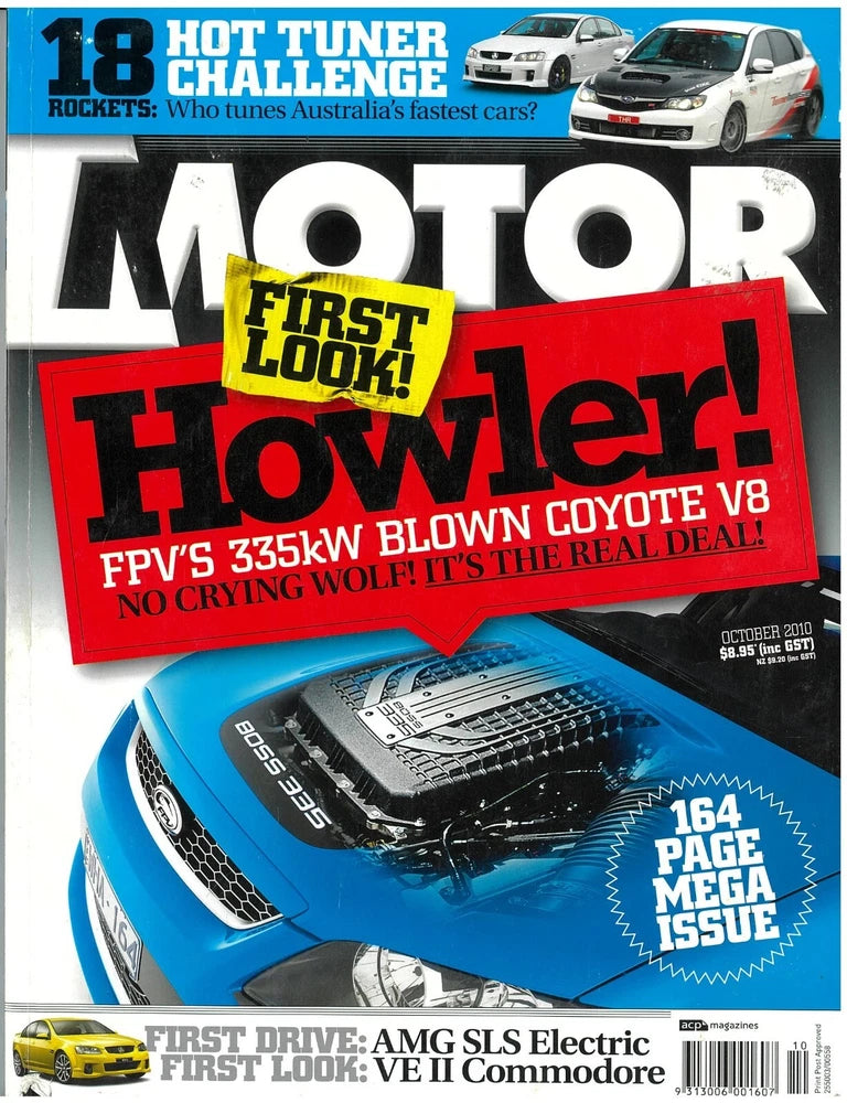 MOTOR Magazine October 2010 FPV Coyote Mercedes-Benz SLS E-Cell Audi R5 e-tron
