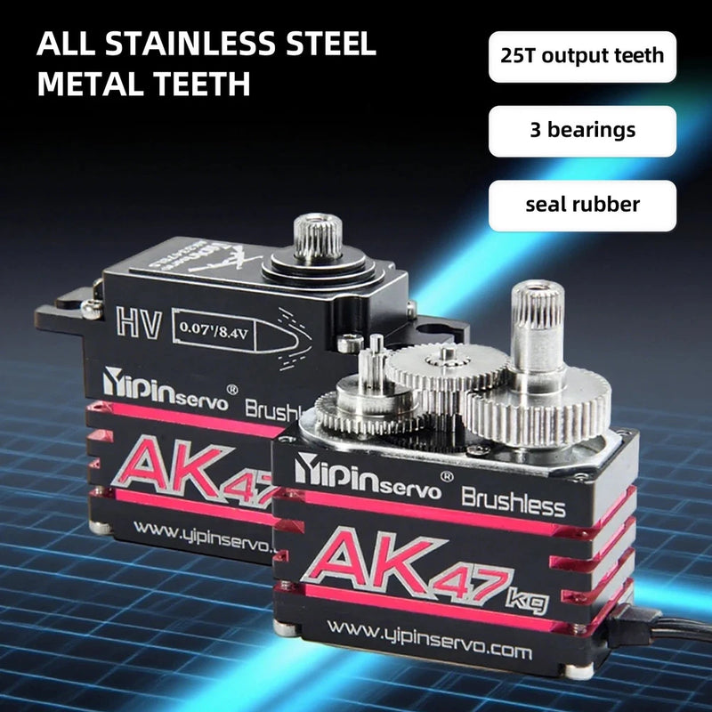 GXservo 47KG Brushless Waterproof Metal Gear Servo 0.07s for TRX4 SCX10 RC Car