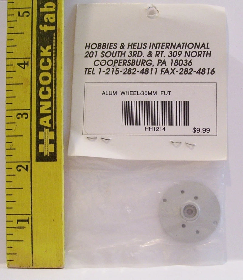 FUTABA R/C HELICOPTER AIRPLANE HOBBY PART ALUMINUM WHEEL 30MM #1214