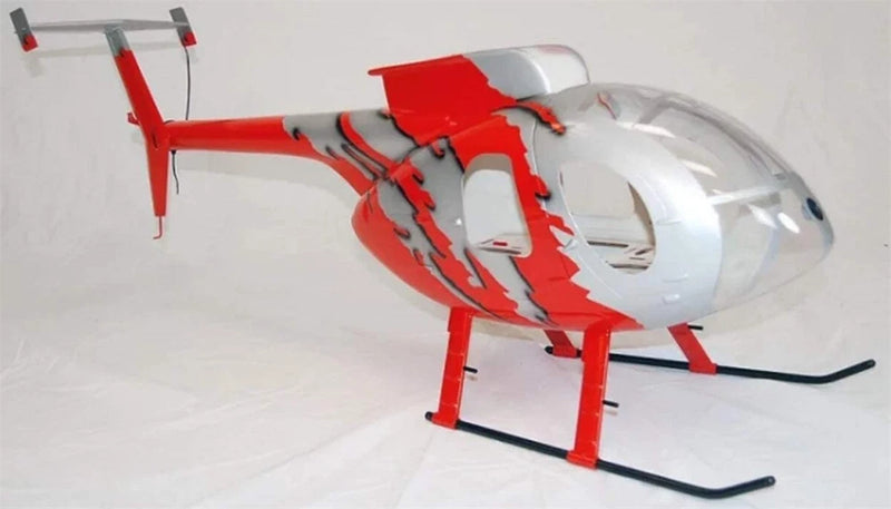 Roban 600 MD500E ARF RC Helicopter Fuselage Red with Magnetic Cabin Lock System