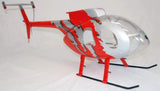 Roban 600 MD500E ARF RC Helicopter Fuselage Red with Magnetic Cabin Lock System