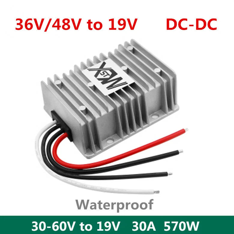 30-60V to 19V 30A 570W Buck Converter DC-DC Car Waterproof Power Regulator